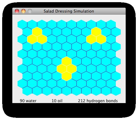 oil&water simulation -- partially mixed